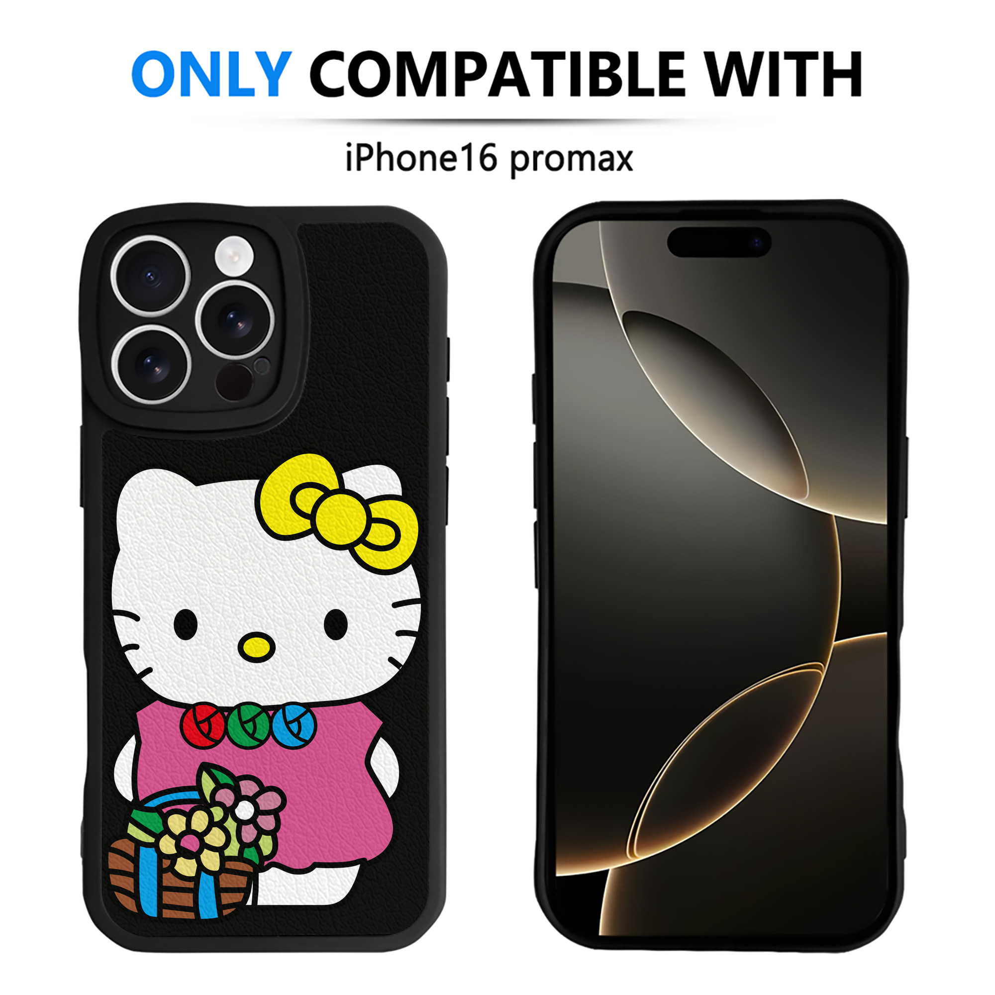 （画像用） Hello Kitty ハローキティ 【iPhone 16シリーズ対応】シリコンスマホケース（レザー調） 材質：シリコン